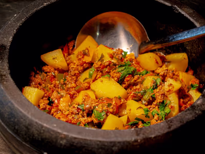 Traditional vegetable curry with farm-fresh ingredients