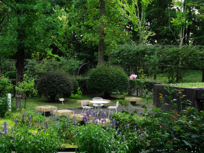 Private celebration setup on garden lawn at The Glen Woods Resort