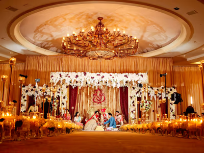 Magical wedding venue setup at The Glen Woods Resort with natural backdrop