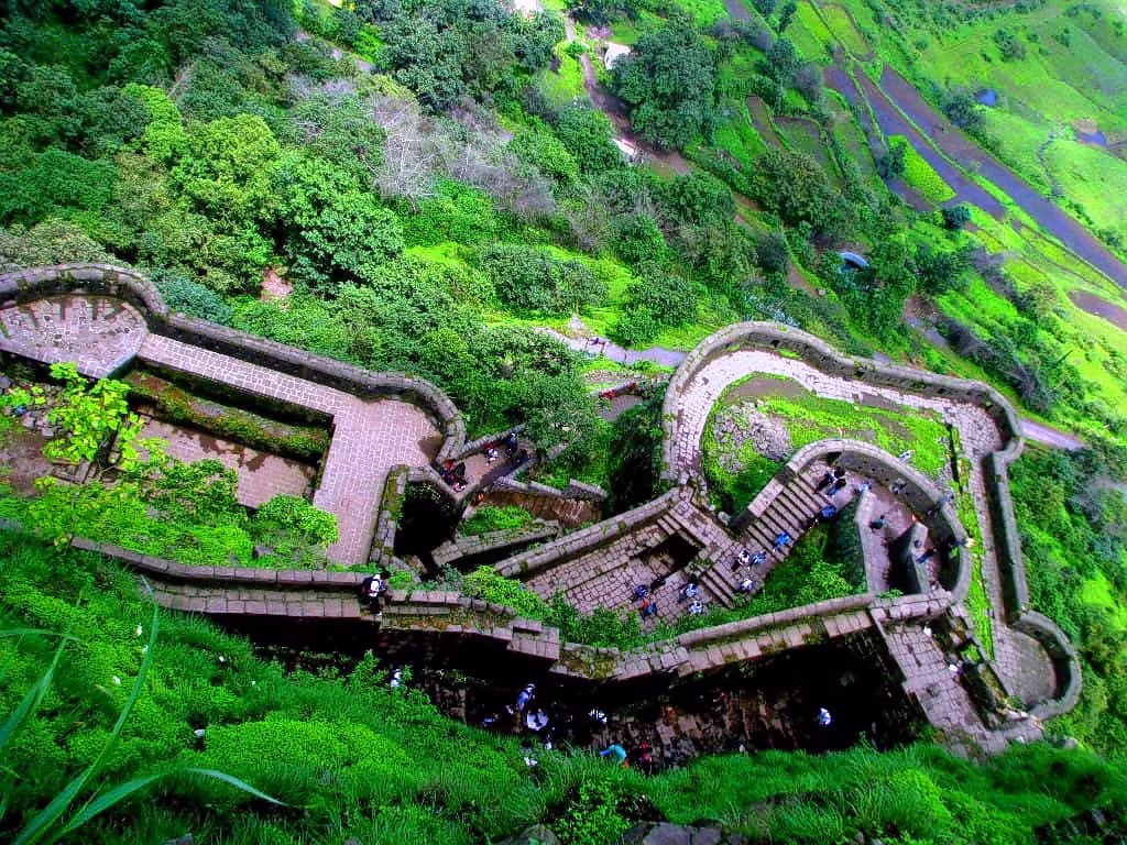 Historic Lohagad Fort with scenic valley views near Pune